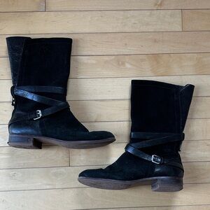 UGG Deanna black leather boots